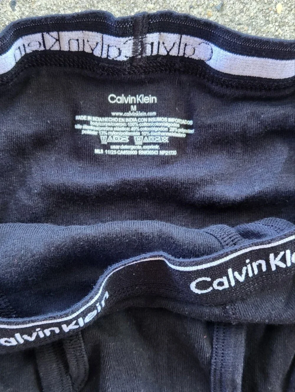 Men's Calvin Klein 100% Cotton Classic Fit Hip Brief Black Size Medium